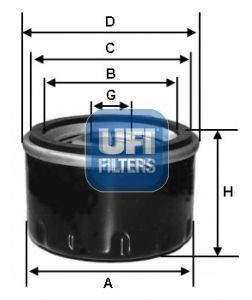 Oliefilter UFI