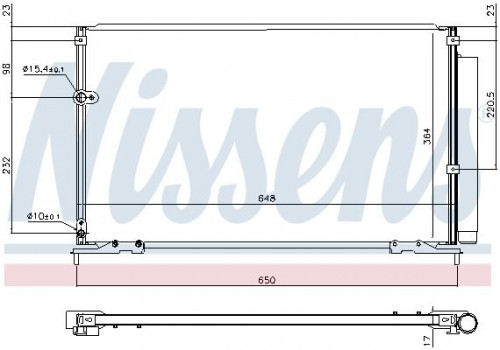 Condensor, airconditioning NISSENS