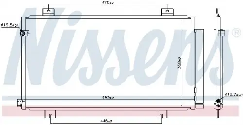 Condensor, airconditioning NISSENS