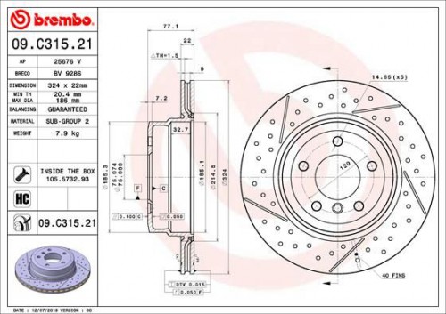 Remschijf BREMBO