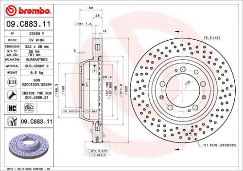 Remschijf BREMBO