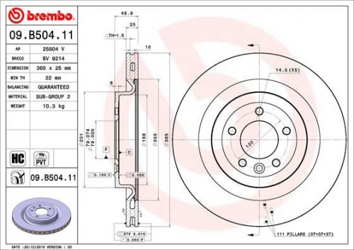 Remschijf BREMBO