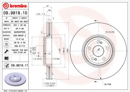 Remschijf BREMBO