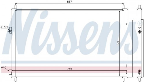 Condensor, airconditioning NISSENS