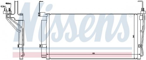 Condensor, airconditioning NISSENS