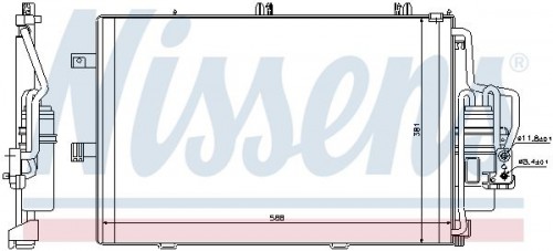 Condensor, airconditioning NISSENS