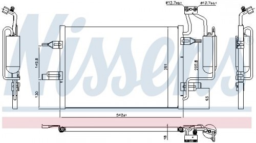 Condensor, airconditioning NISSENS