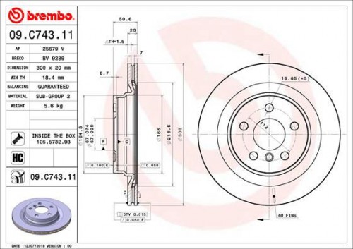 Remschijf BREMBO