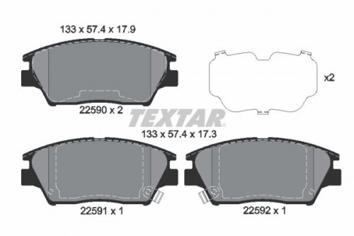 Remblokken set TEXTAR