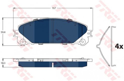 Remblokken set TRW