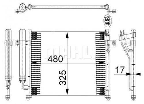 Condensor, airconditioning MAHLE