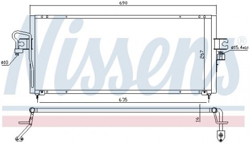 Condensor, airconditioning NISSENS