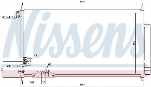 Condensor, airconditioning NISSENS