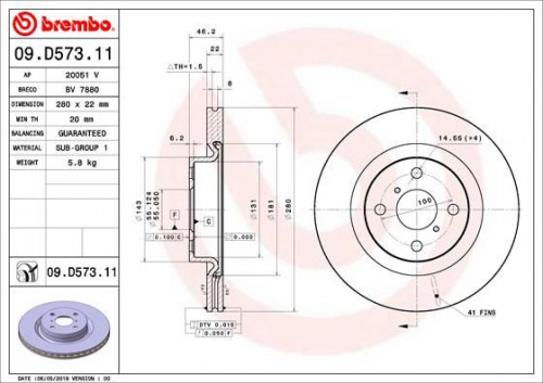 Remschijf BREMBO