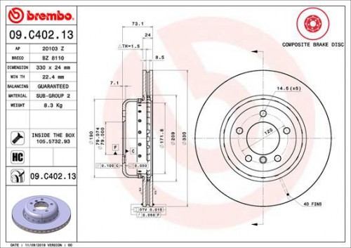 Remschijf BREMBO