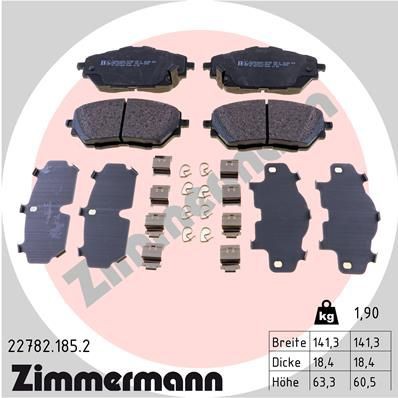 Remblokkenset, schijfrem ZIMMERMANN