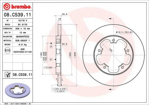 Remschijf BREMBO