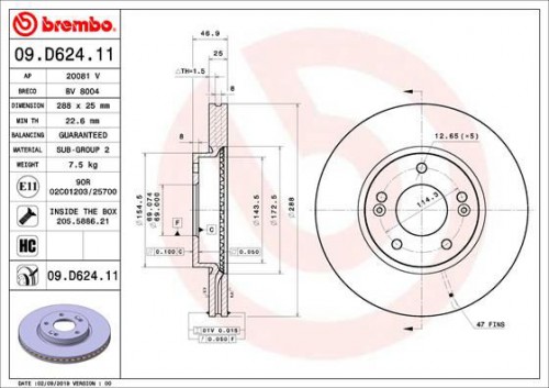 Remschijf BREMBO