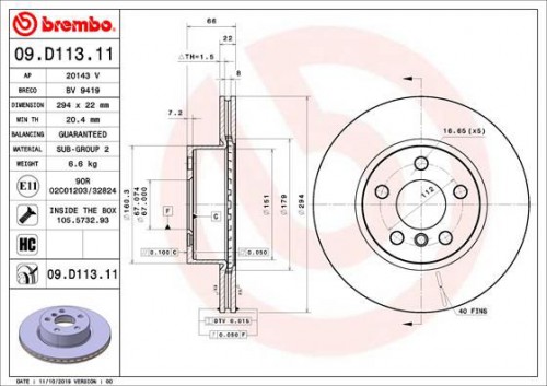 Remschijf BREMBO