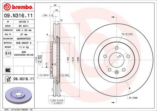 Remschijf BREMBO