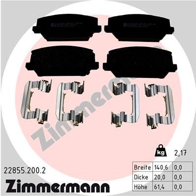 Remblokkenset, schijfrem ZIMMERMANN