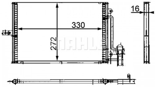 Condensor, airconditioning MAHLE