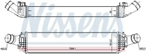 Intercooler, inlaatluchtkoeler NISSENS