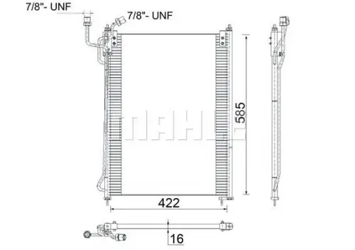 Condensor, airconditioning MAHLE