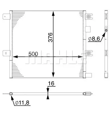 Condensor, airconditioning MAHLE