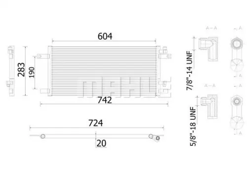 Condensor, airconditioning MAHLE