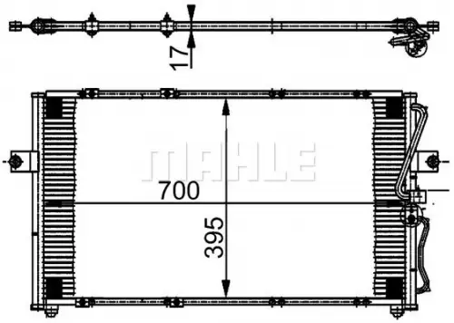 Condensor, airconditioning MAHLE