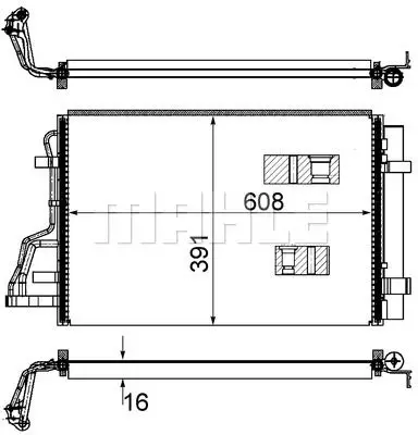 Condensor, airconditioning MAHLE