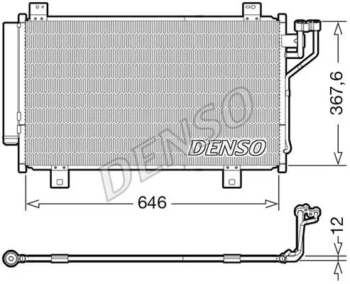 Condensor, airconditioning DENSO