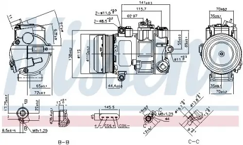 Compressor, airconditioning NISSENS