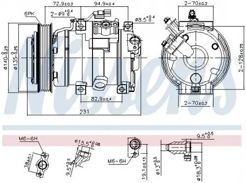 Compressor, airconditioning NISSENS