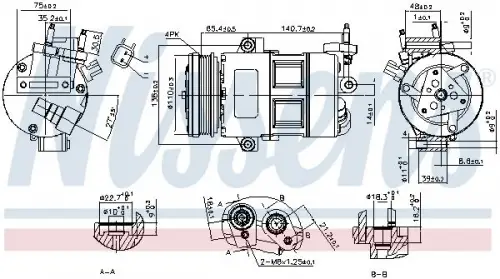 Compressor, airconditioning NISSENS