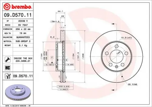 Remschijf BREMBO