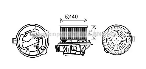 Elektrische motor, Interieurventilatie AVA QUALITY COOLING