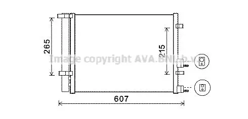 Condensor, airconditioning AVA QUALITY COOLING