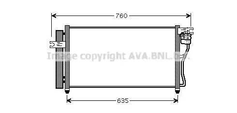 Condensor, airconditioning AVA QUALITY COOLING