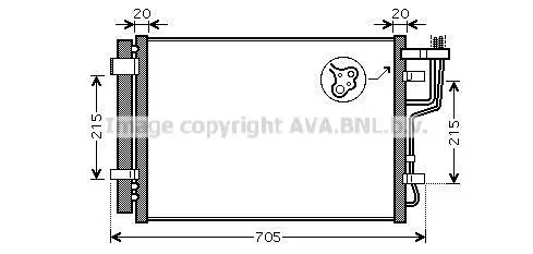 Condensor, airconditioning AVA QUALITY COOLING