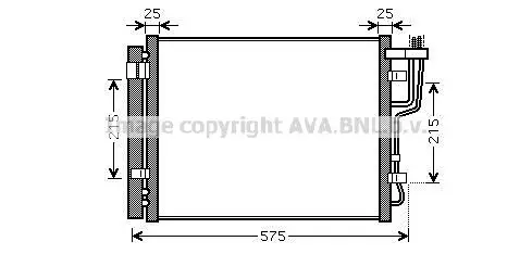 Condensor, airconditioning AVA QUALITY COOLING