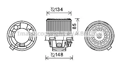 Elektrische motor, Interieurventilatie AVA QUALITY COOLING