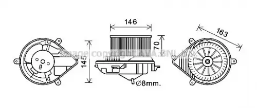 Elektrische motor, Interieurventilatie AVA QUALITY COOLING