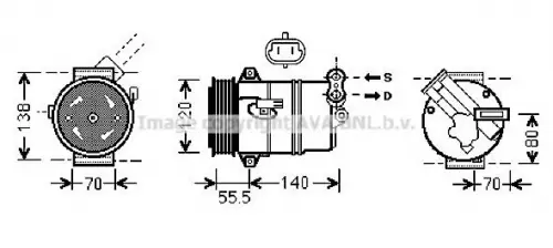 Compressor, airconditioning AVA QUALITY COOLING