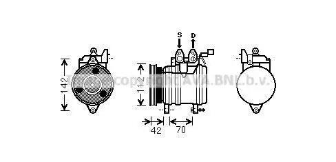 Compressor, airconditioning AVA QUALITY COOLING