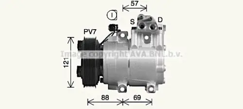 Compressor, airconditioning AVA QUALITY COOLING