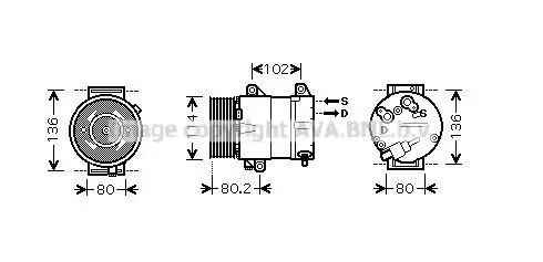 Compressor, airconditioning AVA QUALITY COOLING