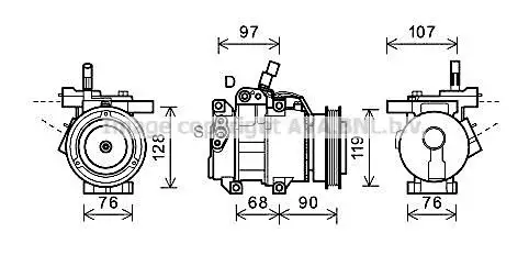 Compressor, airconditioning AVA QUALITY COOLING