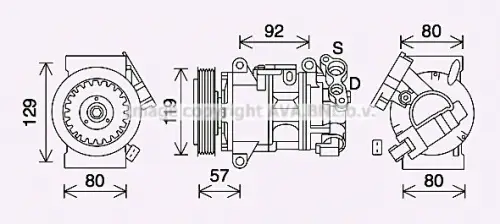 Compressor, airconditioning AVA QUALITY COOLING